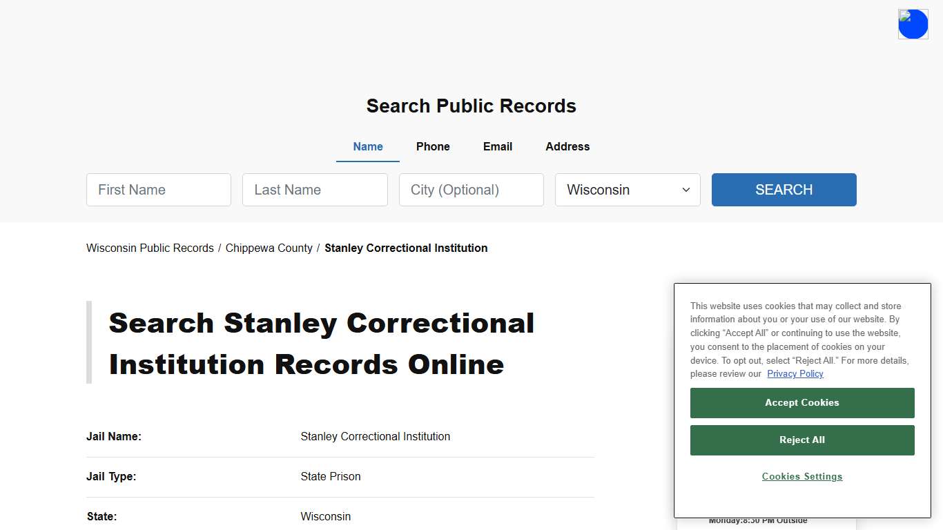 Stanley Correctional Institution - Chippewa - Wisconsin - TPI